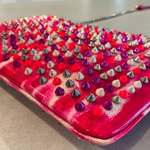 CHRISTIAN LOUBOUTIN Crossbody Shoulder/Clutch Bag Pink - Picture 9 of 15